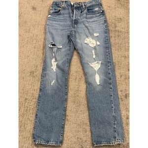 Levi's 501 Button Fly Jeans 30/32 NWT Distressed (A)